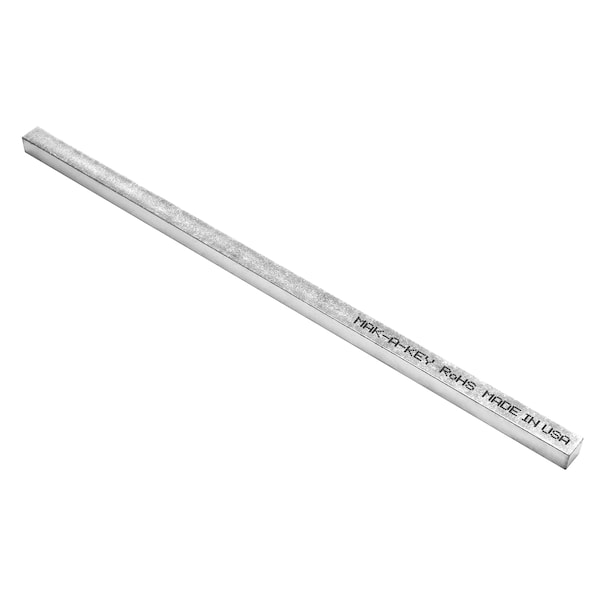 Mak-A-Key Key Stock, Aluminum, Plain, 12 in L, 1/4 in W, 1/4 in H 0402500250-12 - main